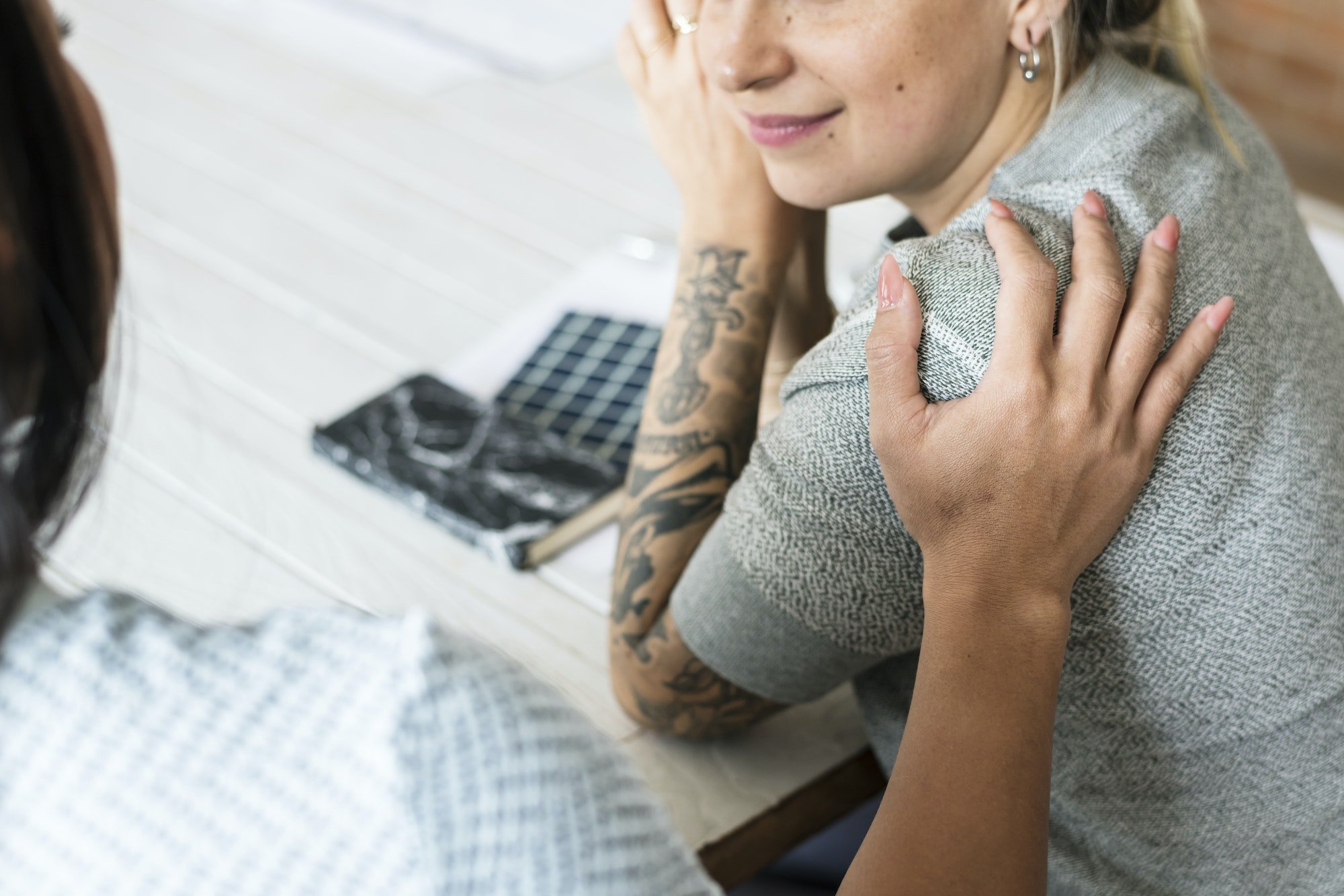 Friends support each other